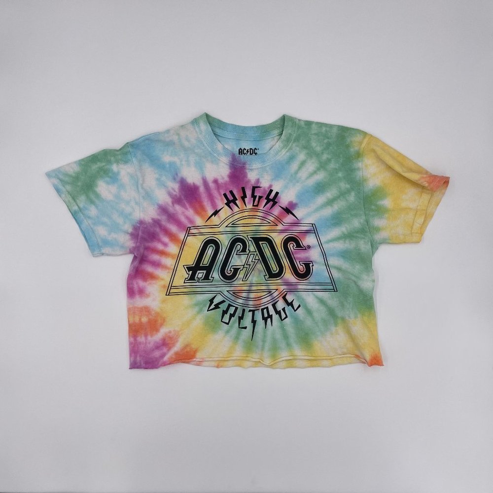 AC/DC Tie Dye Crop Top